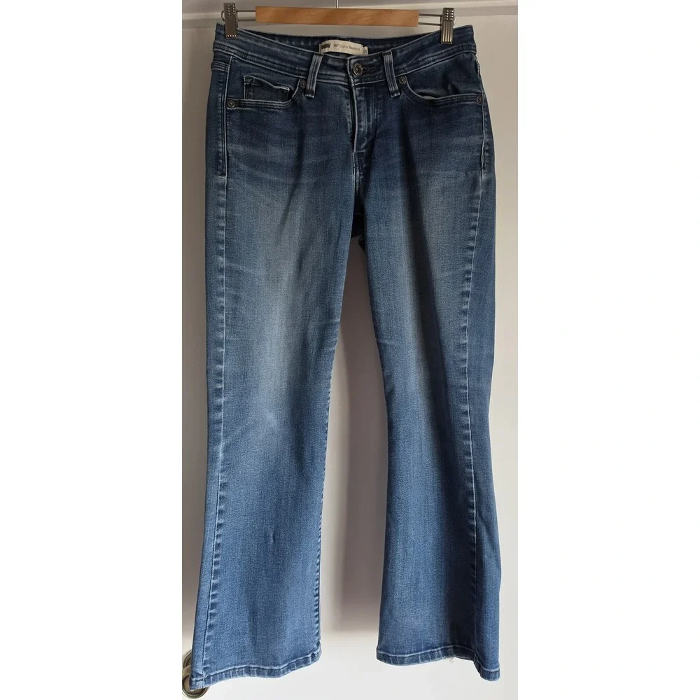 Levi's Women's Jeans Size 10 Blue Curvy Bootcut Denim Pants Trousers 28x30